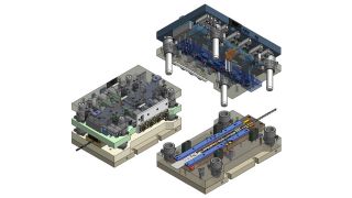 Schaltbares Folgeverbundwerkzeug: Chassis Schirmfeder