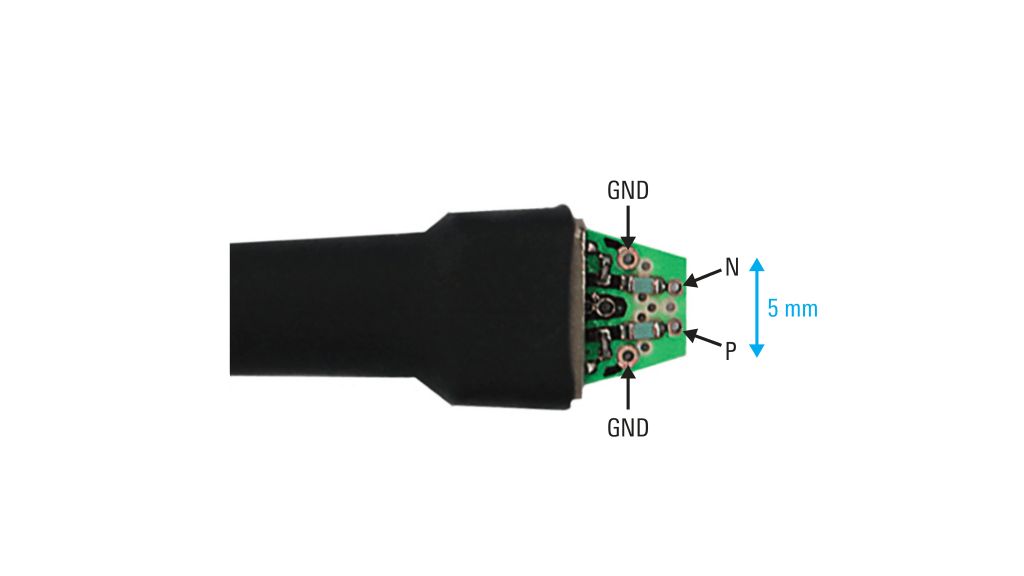 그림 1: R&S®RT-ZMA10 solder-in 프로브 팁