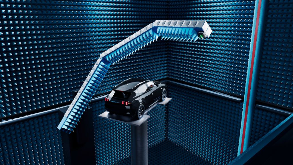 Full-vehicle antenna testing key visual