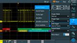 The user menu for the R&S®RTH-K3 triggering and decoding option for CAN bus signals. The user menu for the R&S®RTH-K3 triggering and decoding option for CAN bus signals.
