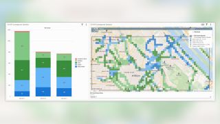 Example of radio coverage classification statistics and map with R&S SmartAnalytics Example of radio coverage classification statistics and map with R&S SmartAnalytics