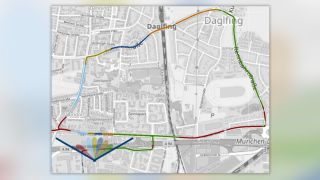 Figure 1: Example of a drive measuring the different beams from a 5G Massive MIMO base-station