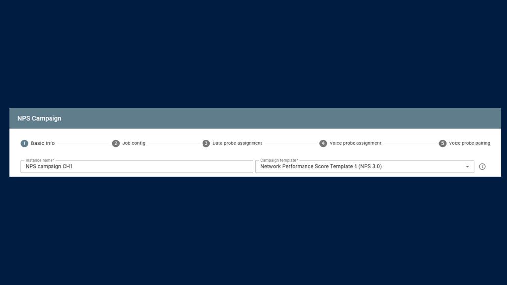 NPS configurator step one basic information