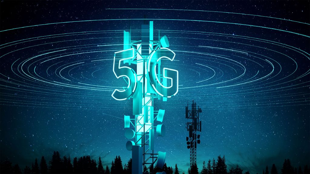 5G on a cell tower 5G on a cell tower