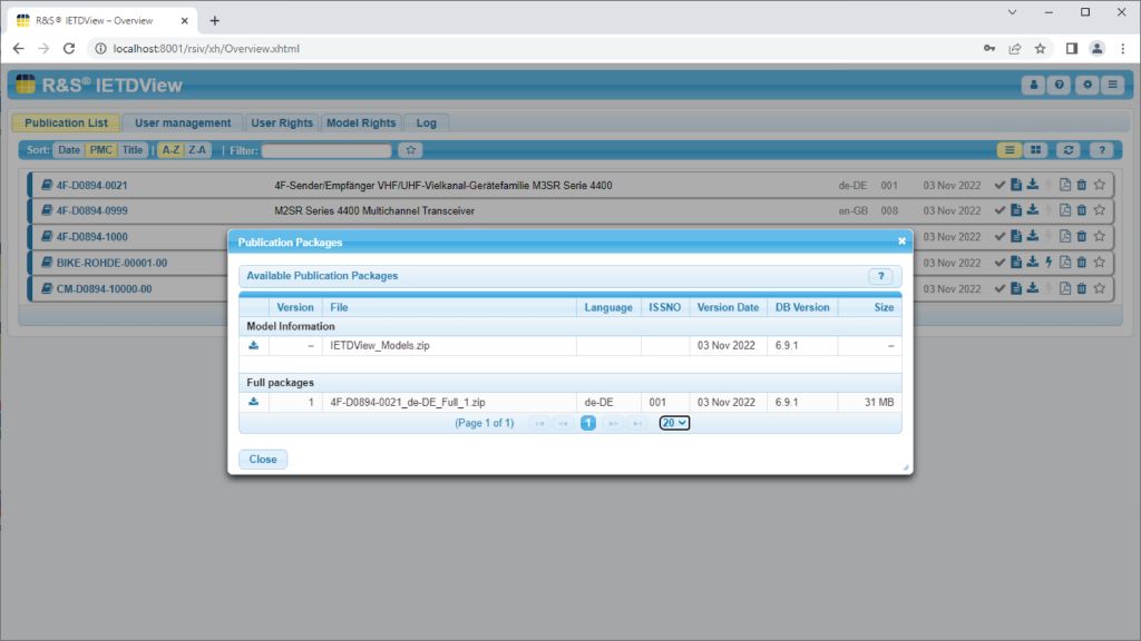 R&S® IETDView Publish