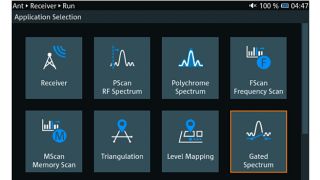 Gated spectrum can be activated from the app menu