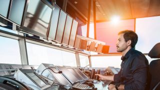 Air traffic controller operating CERTIUM VCS Air traffic controller operating CERTIUM VCS