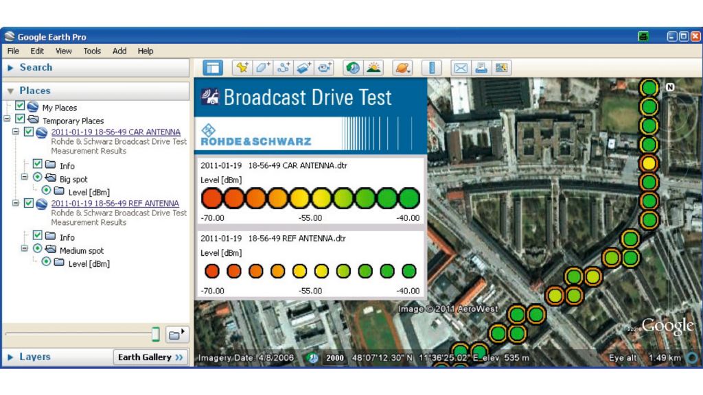 BCDRIVE Broadcast Drive Test Software