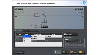 Mixer measurement wizard screen