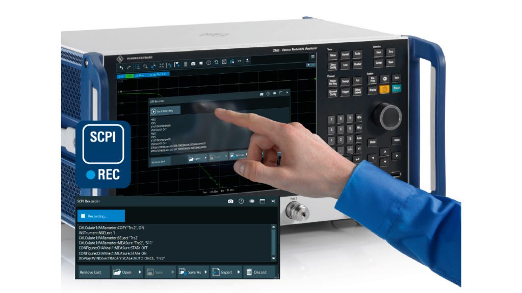 SCPI 레코더가 탑재된 ZNB3000