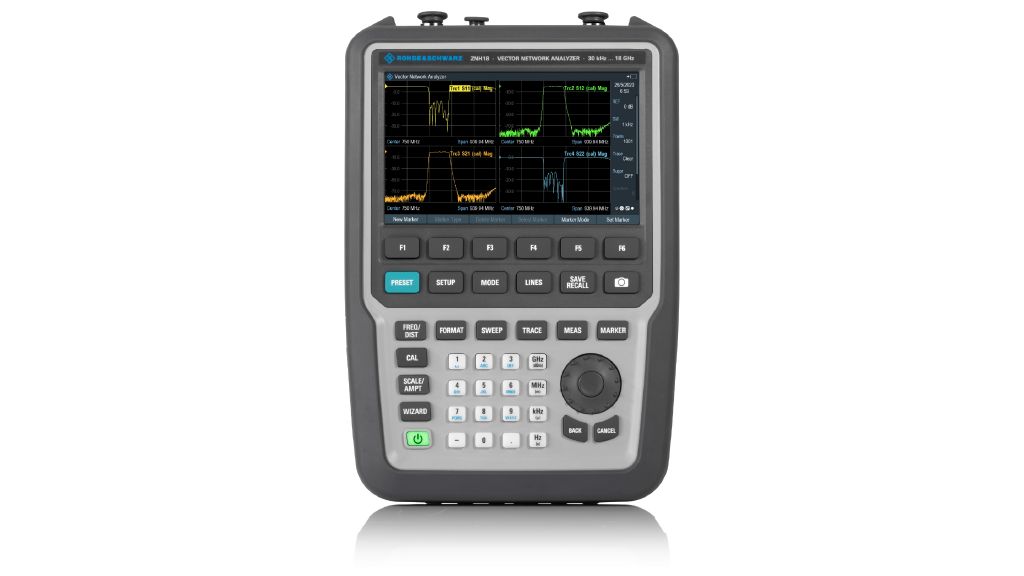 Display of the R&S®ZNH handheld vector network analyzer