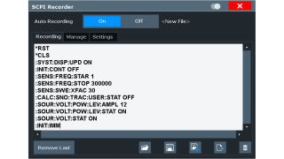 Запись команд SCPI на приборе R&S®FSPN