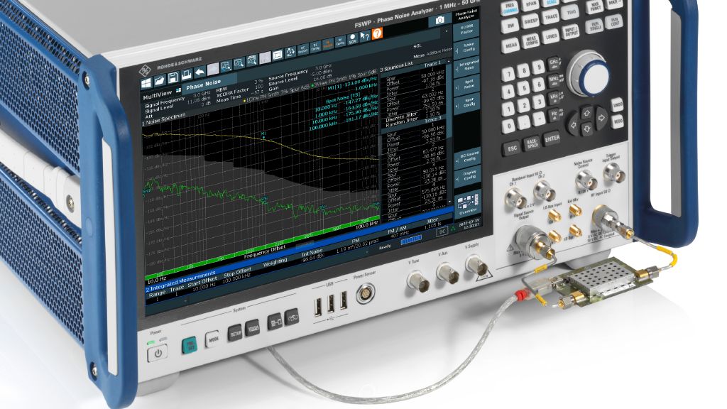 The R&S®FSWP phase noise analyzer and VCO tester can accurately perform noise figure measurements