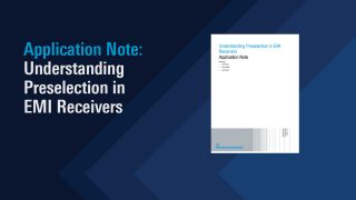 Pre-selection in EMI receivers application note cover image