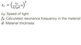 Determinare la permittività relativa (εr)