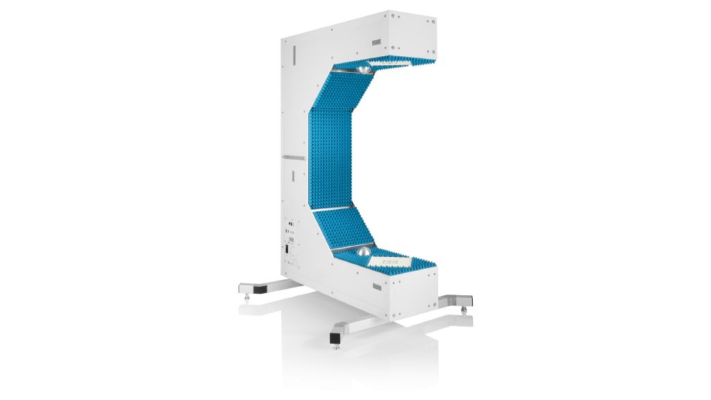 The R&S®QAR50 supports C-and U-shape assembly and can easily be integrated in test stands. The R&S®QAR50 supports C-and U-shape assembly and can easily be integrated in test stands.