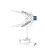 Seitenansicht der R&S®HL047 mit dem R&S®HL047Z1 Rollgestell, horizontale Polarisation