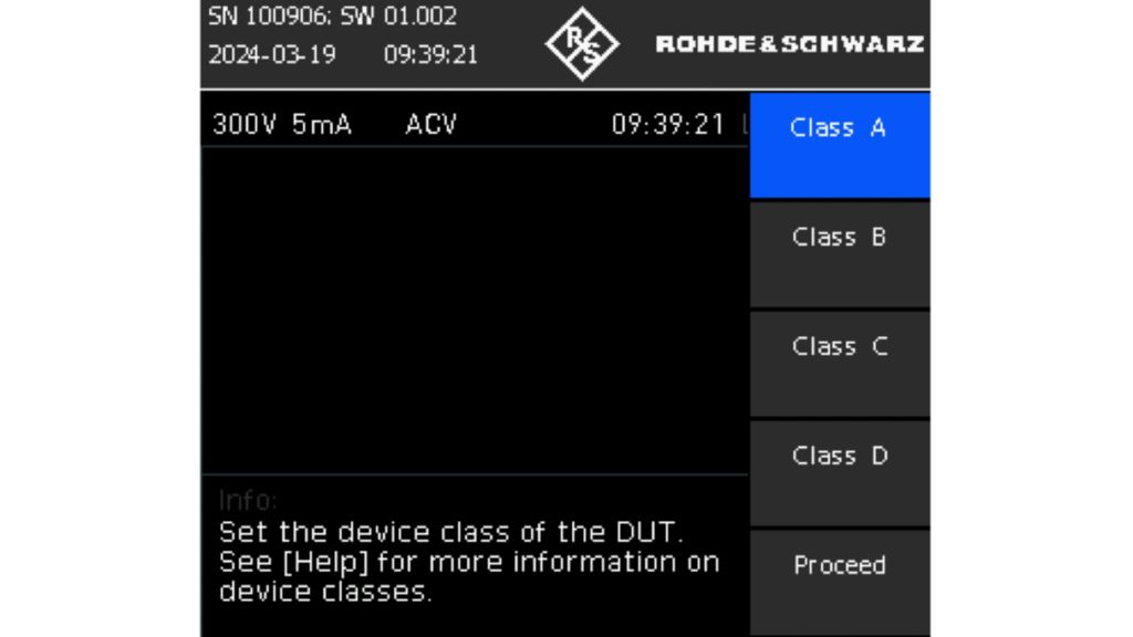Select the right device class