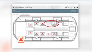 VRB schematic view showing the mounting positions of two problematic probes