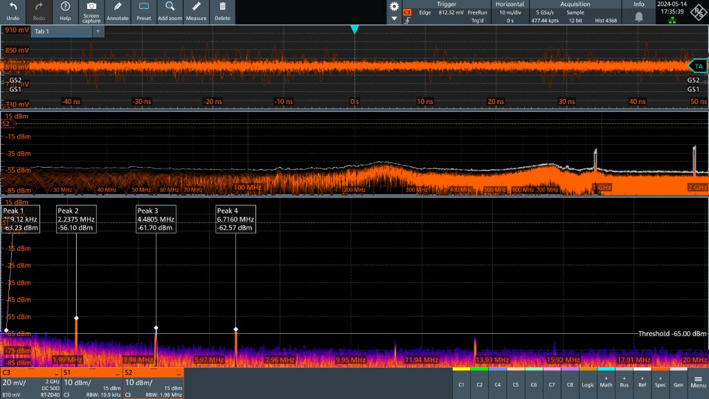 Power integrity analysis in time and frequency domain