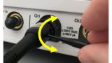 Then a nonconductive screwdriver or tool is used to adjust the capacitance until the square wave compensation signal appears as rectangular as possible.  Then a nonconductive screwdriver or tool is used to adjust the capacitance until the square wave compensation signal appears as rectangular as possible.