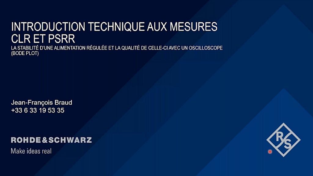 Webinar: introduction technique aux mesures PSRR