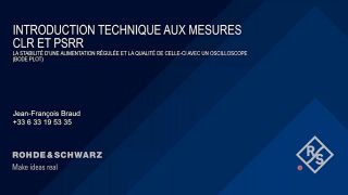 Webinar: introduction technique aux mesures PSRR