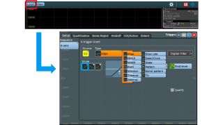 Fig. 2: Switching to local mode to control the oscilloscope and adjust trigger settings. Fig. 2: Switching to local mode to control the oscilloscope and adjust trigger settings.