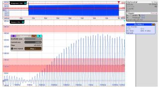 Captured 7.5 μs pulse using the A-B-R trigger Captured 7.5 μs pulse using the A-B-R trigger