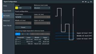 Signal configurator: full control of signal and reference levels for PAM signals up to PAM-8