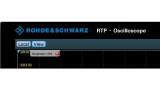 オシロスコープのフロントパネルまたはブラウザーのVPN接続の "Local" を押します。