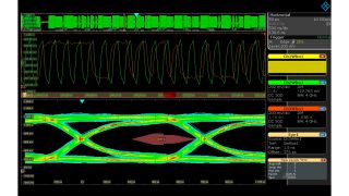 R&S®RTP-K91: DDR3 DQ data eye and mask test with indication of violation area (example of write cycle) R&S®RTP-K91: DDR3 DQ data eye and mask test with indication of violation area (example of write cycle)