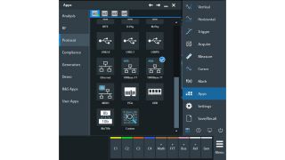 App cockpit with selection for Protocol decoding 