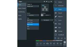 100BASE-T1 trigger setup dialog 100BASE-T1 trigger setup dialog