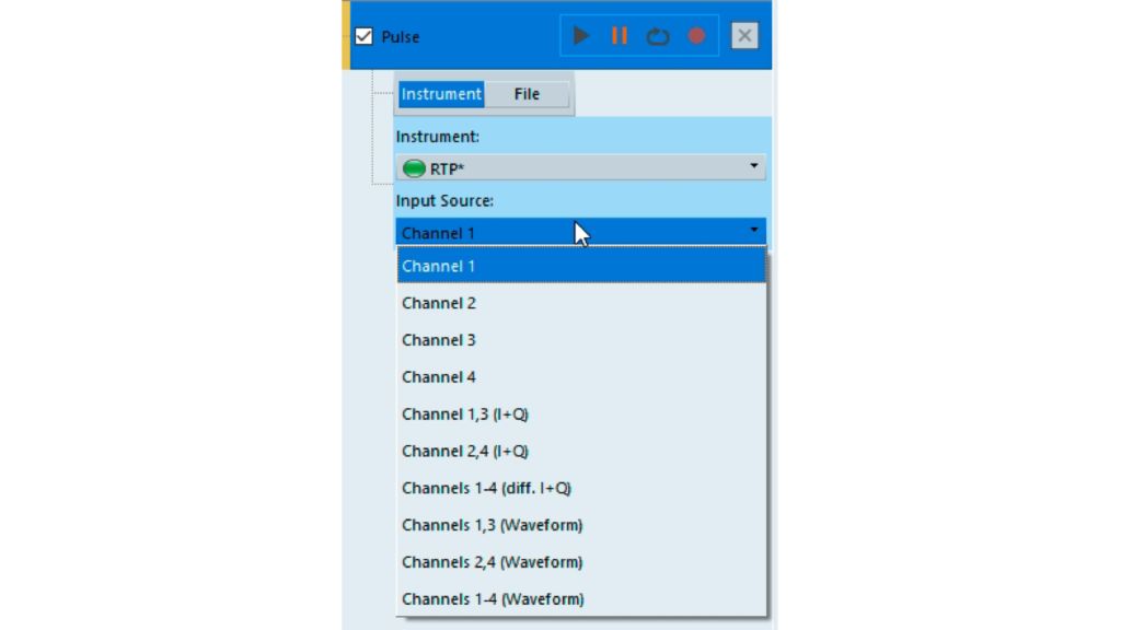 Both channels of the R&S®RTP are sampled at a rate of 40 Gsample/s.