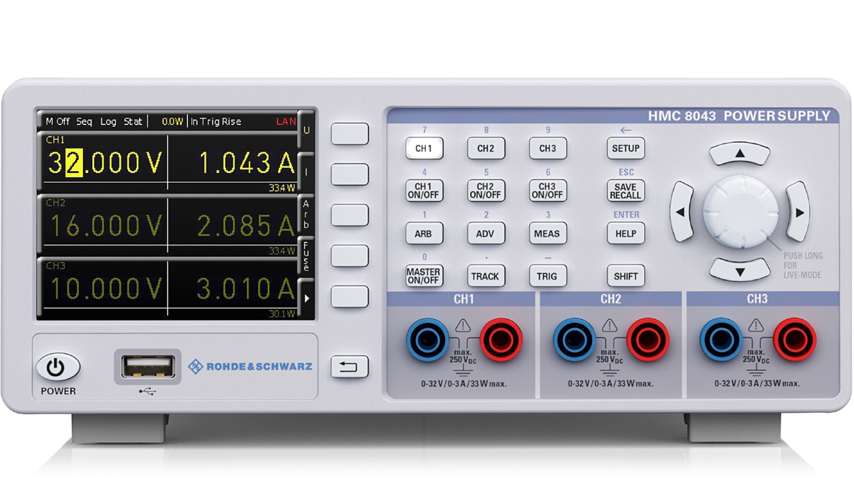 thumbnail image 2 of HAMEG HM8001-2 Dual Mainframe Power Supply - Used, Fully Operational, Rohde & Schwarz 2 of 5