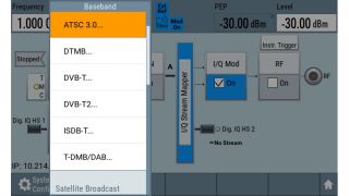 使用できる放送規格の選択肢。 使用できる放送規格の選択肢。