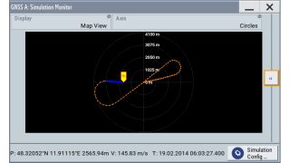 GNSS simulator GUI: realtime trajectory visualization. GNSS simulator GUI: realtime trajectory visualization.