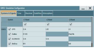 Multi-constellation, multi-frequency scenarios can be configured with the GNSS simulator of the R&S®SMBV100B Multi-constellation, multi-frequency scenarios can be configured with the GNSS simulator of the R&S®SMBV100B