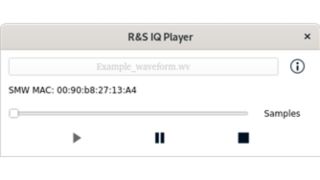 Screenshot R&S®I/Q Player