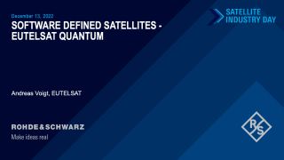 Software Defined Satellites - EUTELSAT Software Defined Satellites - EUTELSAT