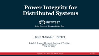 Power integrity for distributed systems Power integrity for distributed systems