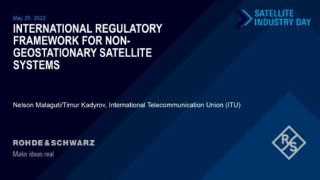 International regulatory framework for non-geostationary satellite systems International regulatory framework for non-geostationary satellite systems