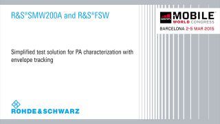 Simplified PA characterization with envelope tracking presented at GSMA MWC 2015 Simplified PA characterization with envelope tracking presented at GSMA MWC 2015