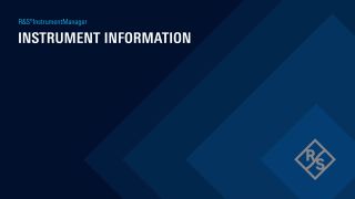 Instrument Information Instrument Information