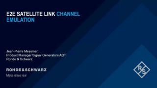 Title graphic of video "E2E satellite link channel emulation" Title graphic of video "E2E satellite link channel emulation"