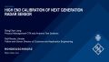 High-end calibration of next-generation radar sensors