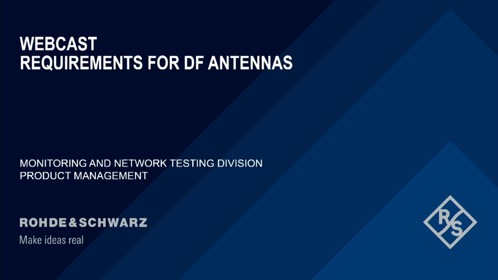 DF antenna requirements webcast