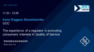 The experience of a regulator in promoting consumers’ interests in Quality of Service The experience of a regulator in promoting consumers’ interests in Quality of Service