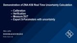Demonstration of ZNA-K50 Real Time Uncertainty Calculation Demonstration of ZNA-K50 Real Time Uncertainty Calculation